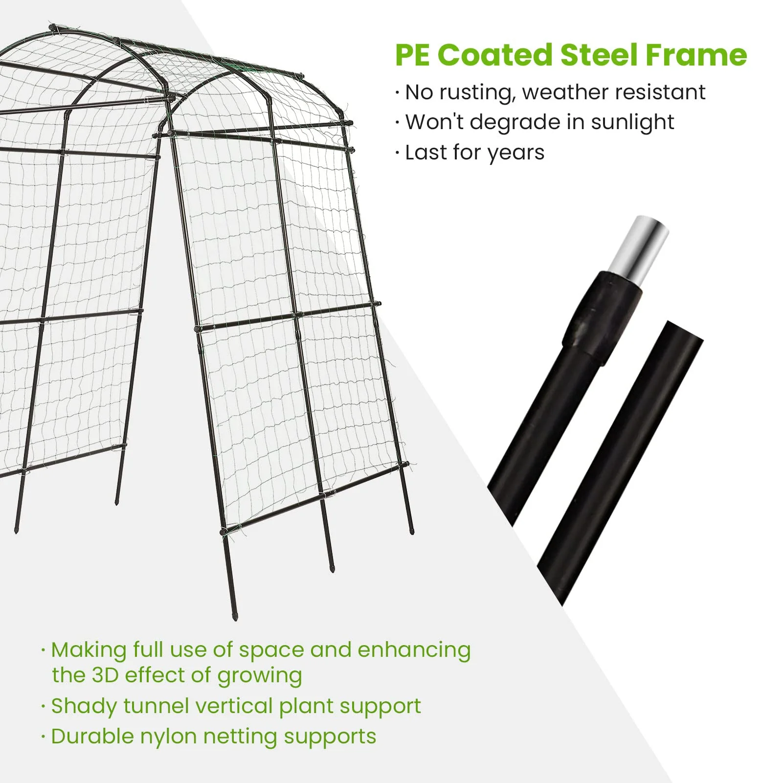 Lalahoni Garden Arch Trellis for Climbing Plants Outdoor